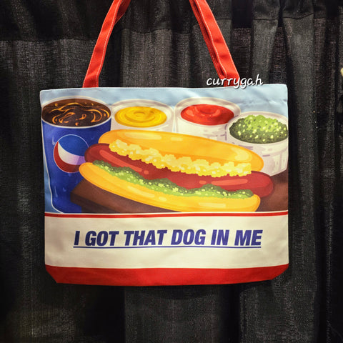 Hotdog Wide Tote Bag