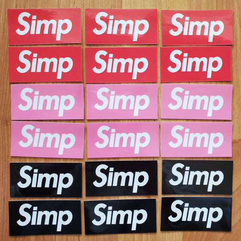 Simp and Waifu Mini Stickers